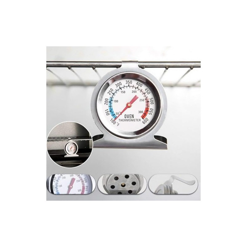 Termómetro Digital de Cocina para Hornos Centigrados Estufa Acero Inoxidable