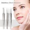 3pcs Acne Clip Facial Pimple Comedone Nippers Curved Straight Blackhead