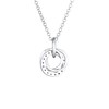 Elli Women's Circle Pendant Rings Sparkling with Zirconia Crystals in