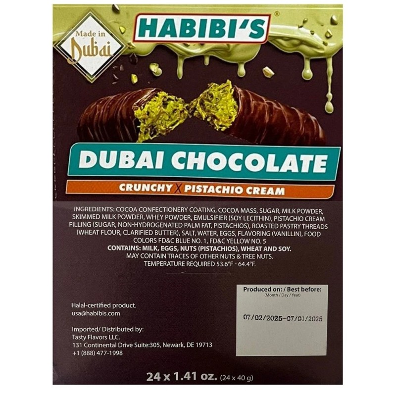 Habibi's Halal Habibi's Dubai Chocolate CrunchyXPistac