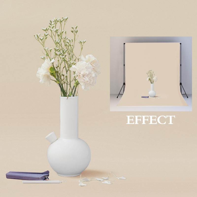 LYLYCTY Large Screen Backdrop 10x10FT Beige Background Cloth Photo Studio