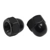 Hordion 1/4-20 Black Acorn Cap Nuts, 304 Stainless Steel Acorn