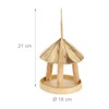 Relaxdays Wooden Bird Feeder for Hanging & Standing, H x