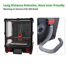 FYSETC Voron2.4 R2 3D Printer Accessories - Upgraded Filament Fume Extraction Kit: Retractable Exhaust Hose Pipe with 6038 Ventilation Fan No Printable Parts for Vorn 2.4 Triden 3D Printer Enclosure