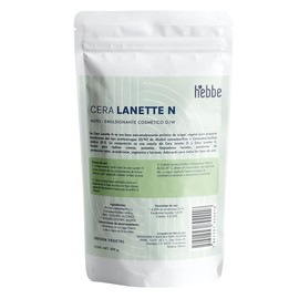 HEBBE Cera Lanette N 500 g | Emulsionante O/W y Base Autoemulsionable | Sedosas Sin Sensación Grasa | Biodegradable 100% Vegetal pH 4 a 11