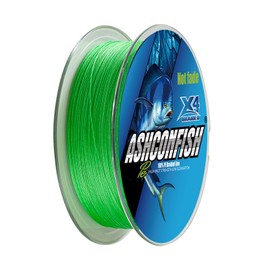 Ashconfish PE Line Fishing Line PE 200M Bright Green X4 Super Strong High Sensitivity Abrasion Resistant Low Elongation Fishing Line (0.4, 0.6, 0.8, 1, 1, 1, 1.2, 1.5, 2, 2, No. 3, 3, No. 4, No. 6,