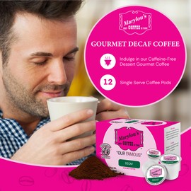 Marylou’s Coffee - Famous Decaf Blend Gourmet Coffee, Delightful Medium Roast Coffee, Compatible with Keurig® Coffee Maker, 1 Count (12 Single Serve Cups)