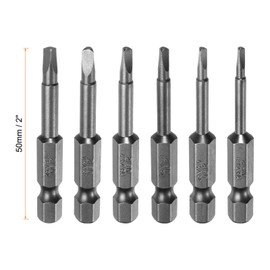 HARFINGTON 6pcs TA1.8-TA3 Triangle Screwdriver Bit 1/4" Hex Shank 2" Length Magnetic Tri-angle Screw Driver Power Tool