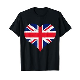 Union Jack British Flag Heart British Isles Men's Women's T-Shirt