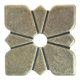 Tiazza 10Pcs Brass Backplate Washers Classical Furniture Decoration Gasket Brass Hardware Accessories (Bronze, Square-30mm)