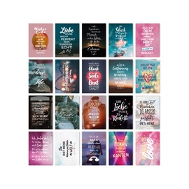 TypeStoff® 20 Pack Postcard Saver Set - Life is Life - A6 - 20 Different Designs with Sayings, Quotes and Aphorisms