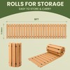 Yoopin 11.5ft Wooden Garden Pathway, Outdoor Roll Out Sycamore Straight