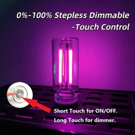 Dimmable Purple USB Touch Control Led Lights, Glass Car Led Lights Interior, Cute Interior Car Lights, Retro Led Night Light Ambient Lighting, USB Mood Lamp Bedroom, Gift for Men Women