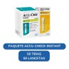 Paquete Accu - Chek Instant 50 Tiras Y 25 Lancetas