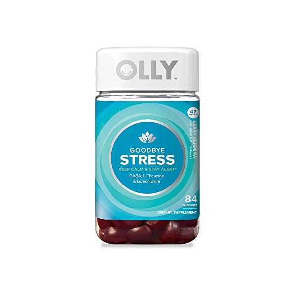 OLLY Goodbye Stress Gummy Supplements, Berry Verbena 1 Pack 84