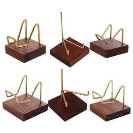 Vctitil Wooden Plate Stands For Display, Plate Holder Display Stand, Picture Frame Stand Easels, Decorative Book Dish Stand