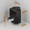 Right Angle Adapter,2-Prong 90 Degree Upward Angled AC Adapter, Polarized