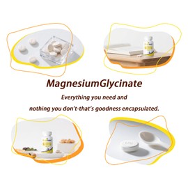 EcoBlend Magnesium Glycinate 100mg per Capsule - High Absorption Chelated Magnesium for Sleep, Muscle Relaxation & Stress Relief - 90 Vegan Capsules