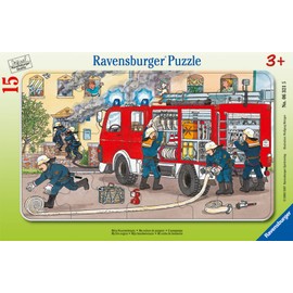Ravensburger Children's Puzzle "Excavator, Tractor and Dump Truck" - 06573/3 Frame Puzzles in Each Puzzle has 6 Pieces with Vehicles - for Children from 2.5 Years and Above
