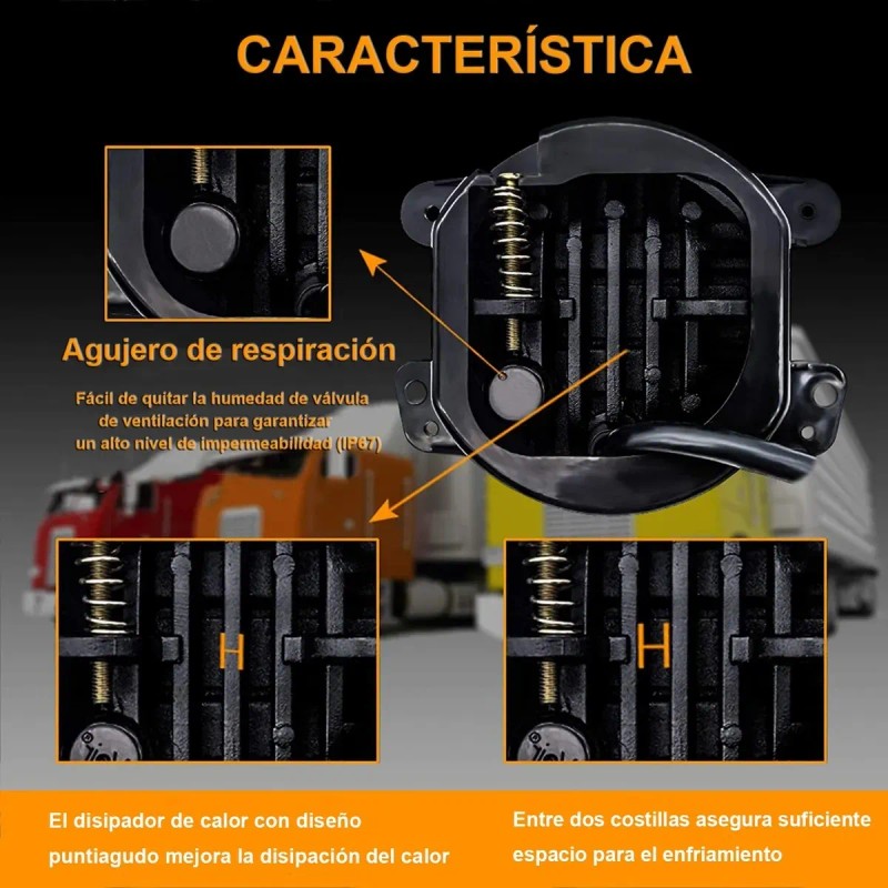 Focos Lupu 5x7 H4 Led Blanco Frío Para Auto/camioneta