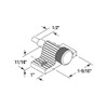 Prime-Line U 9849 Zamak Twist-In Sliding Door Lock for Patio