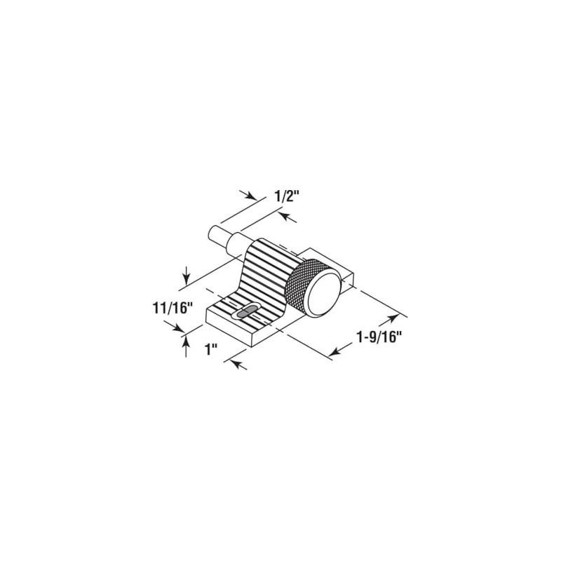 Prime-Line U 9849 Zamak Twist-In Sliding Door Lock for Patio
