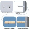 NineSSJLY Pack of 2 Invisible Shelf Brackets - Shelf Bracket