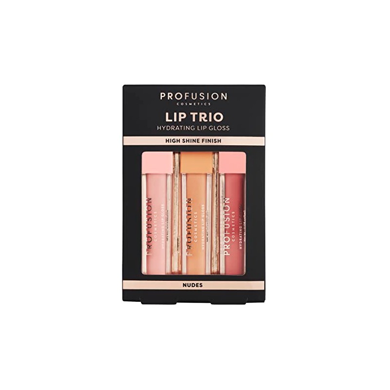 PROFUSION COSMETICS LIP TRIO HIGH SHINE LIP GLOSS - NUDES