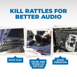 Second Skin Damplifier Pro Butyl Rubber Sound Deadening Mat (2mm) - 12” x 10” CLD Tiles for Car Sound Deadening (5 Sq Ft, 6 Tiles) - Made in USA