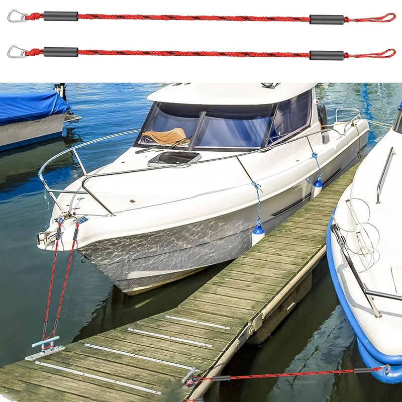 Bungee Dock Line 4' Boat Tow Rope Stretchable 4' to