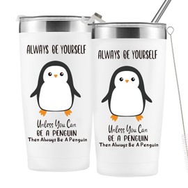 HIPOODAN Penguin Gifts for Women - Christmas Gift for Penguin Lover Birthday,Mothers Day,Valentines Day Gifts for Her 20oz Stainless Steel Penguin Tumbler
