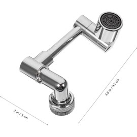 Extensor de Grifo Giratorio 1440 Grados Dos Modos, Cobre Plata