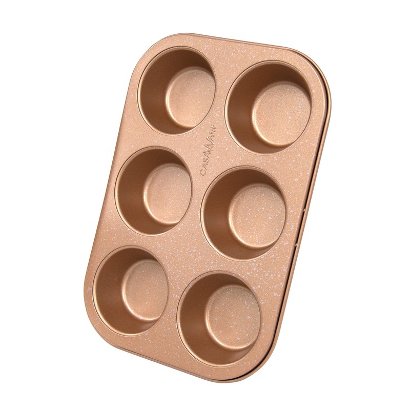 casaWare Toaster Oven 6 Cup Muffin Pan NonStick Ceramic Coated
