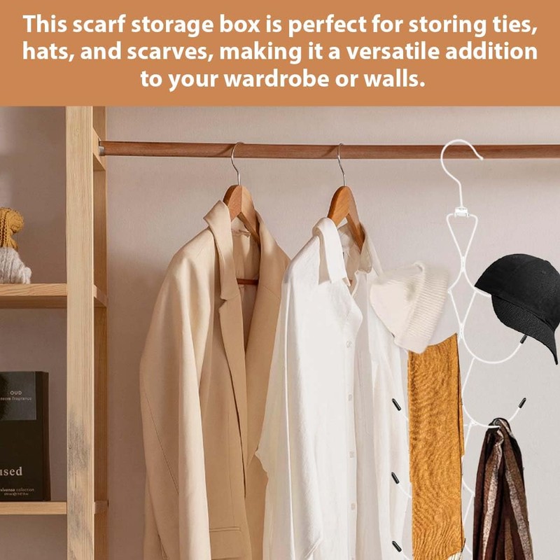 HAMKU Pack of 1 Scarf Holder, Belt Organiser with 12