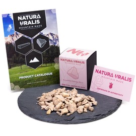 Natura Uralis Rose Pink Clay | 100 g Natural Rose Clay, Cream White to Pastel Pink - Amazing Crunch, Satisfying Earthy, Velvety and Firm Texture, ASMR Experience