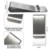 3 Pieces Money Clip Portable Money Clip Stainless Steel Money