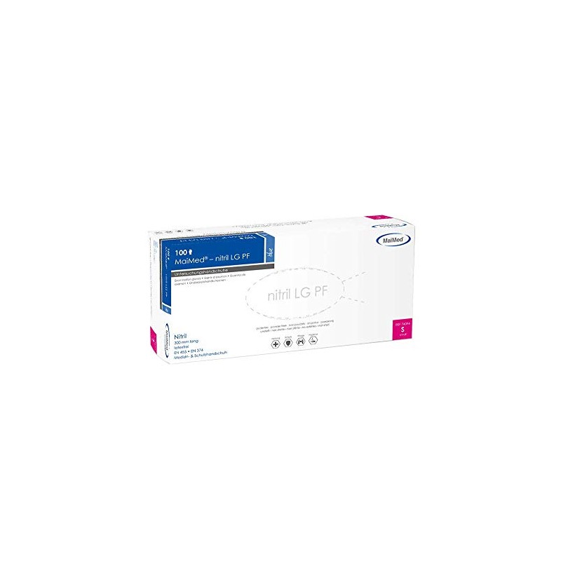 MaiMed LG Nitrile Examination Gloves Powder-Free Blue 300 mm S