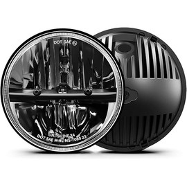 UNI-SHINE 2PCS 7-Inch LED Headlights - DOT Approved, Hi/Lo Beam, Compatible with Jeep Wrangler, Chevy, and Miata - Plug and Play