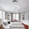 diisunbihuo Modern LED Chandeliers Crystal Chandeliers Ceiling Light Three Rings