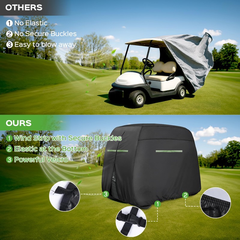 Premium 6 Passenger Golf Cart Cover for Yamaha EZGO Club
