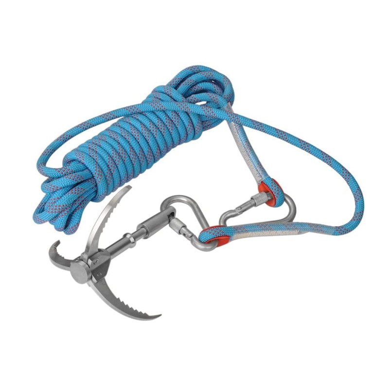 Grappling Hook, Stainless Steel Folding Grappling Hook Rock Climbing Claw
