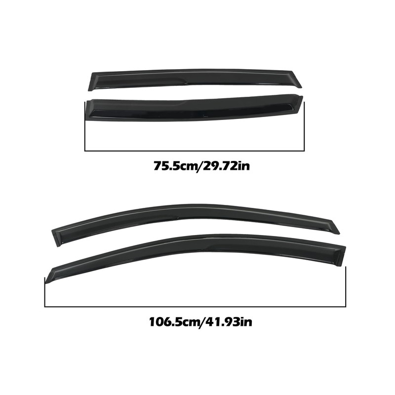 munirater Window Visors Vent Sun Shade Rain Guards Deflector Replacement