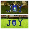 Baquler 3 Pcs LED Christmas Joy Nativity Yard Sign with