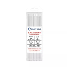Smart Weld White TIG Welding Tungsten Electrode Assorted 10 pack 3/32" 1/8" WZ8 Length 6"