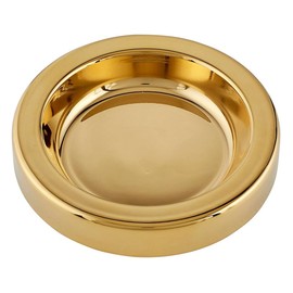 Trinity Church Supply Communion Tray Center Bread Plate Brass Finish Catholic Utensils Serving Trays for Church Supply Use, 4.75 Inch Daimeter