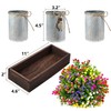 HEMYLU Table Centerpiece Decoration Artificial Flower Set with 3 Fake