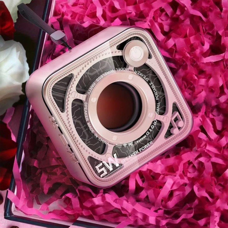 Portable Wireless Bluetooth Speaker 5W Transparent Mechanical Armor Style Small