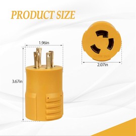 Generator to Welder Adapter - L14-30P to L6-30R 240V 30A 4 Prong to 3 Prong Adapter for Heavy Duty Use with Dryers, EV Chargers & Power Equipment | 240 Volt Plug Adapter