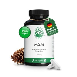 MSM Capsules High Dose - 2100 mg Methylsulfonylmethane from Pine Trees per Daily Dose - 180 Capsules