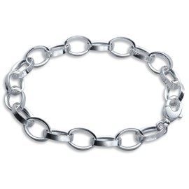 Charm Bracelet in Sterling Silver, Lobster Clasp (7.0 inches) (7.0 inches)